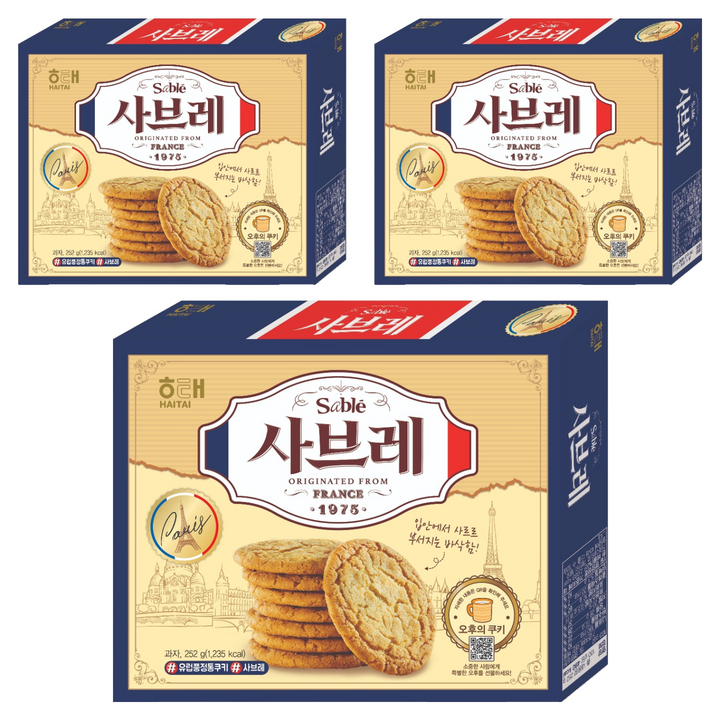 해태제과 사브레, 252g, 3개