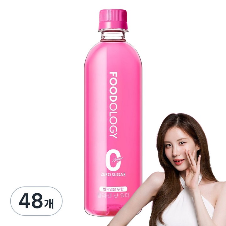 푸드올로지 콜라겐샷 워터 제로 슈가, 500ml, 48개