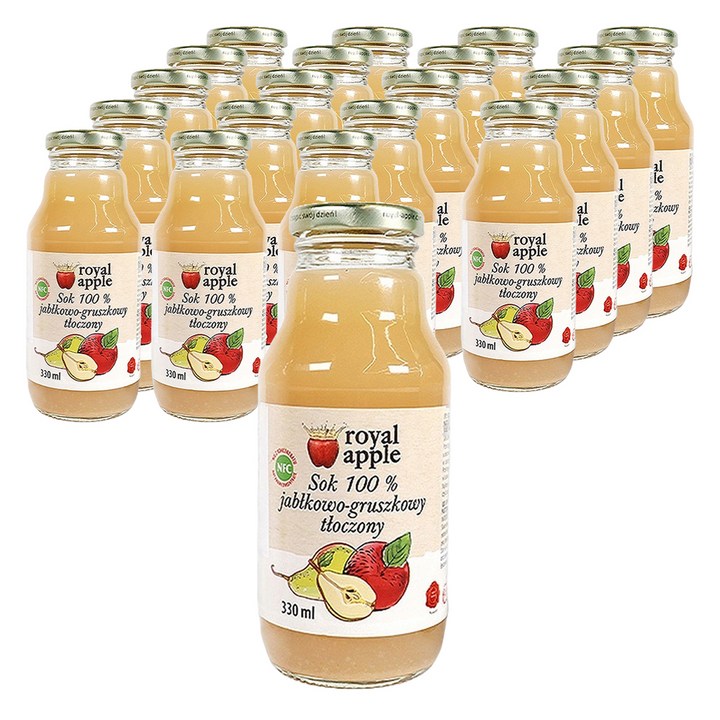 로얄애플 배 사과 착즙 주스, 20개, 330ml