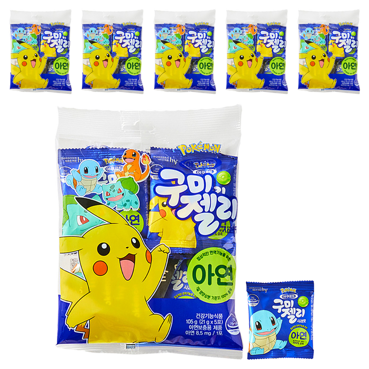 에치와이 브이푸드 구미젤리 사과맛 5p, 105g, 6개