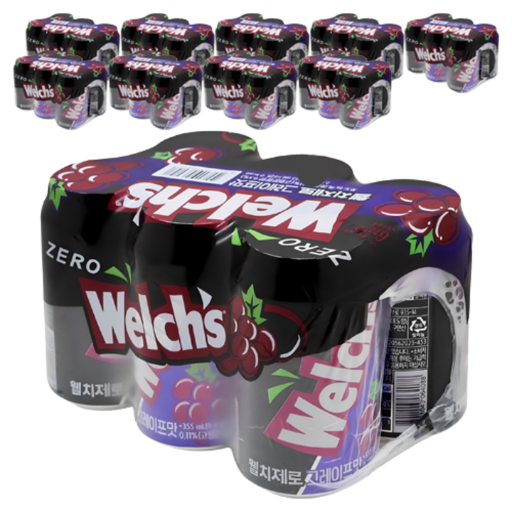 웰치스 제로 그레이프맛, 355ml, 60개