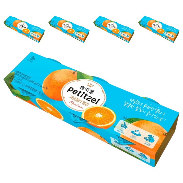 쁘띠첼 과일젤리 밀감, 90g, 15개