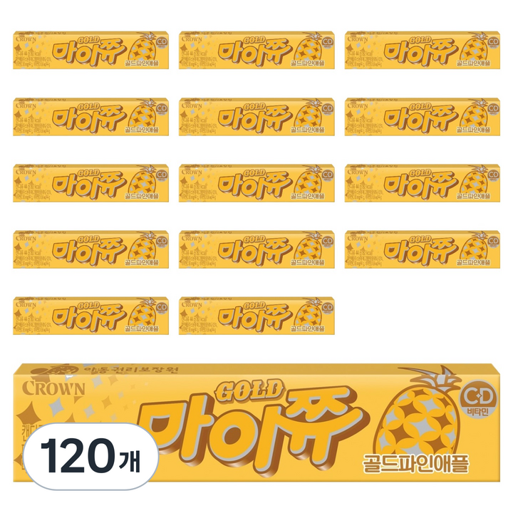마이쮸 츄잉캔디 골드파인애플, 120개, 44g