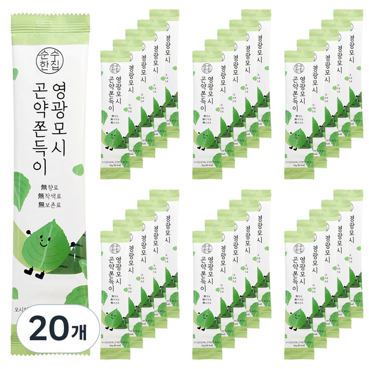 순수한집 영광모시 곤약 쫀득이, 375g, 20개