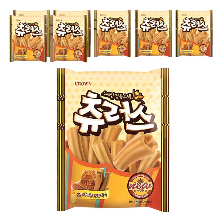 크라운 츄러스, 174g, 8개