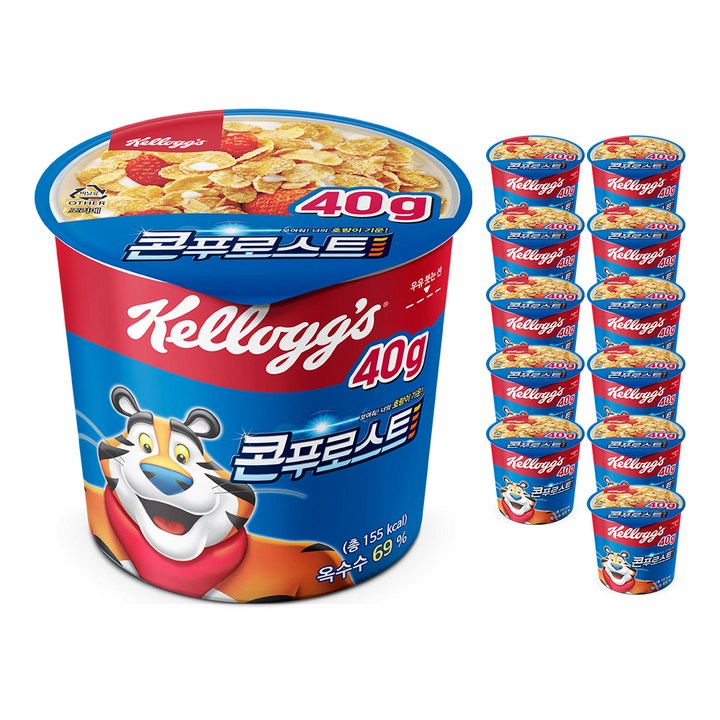콘푸로스트 컵 시리얼, 40g, 12개