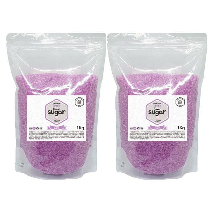 웰빙 솜사탕 설탕 포도향, 1kg, 2개