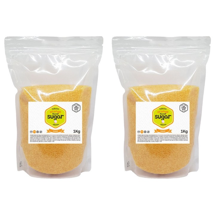 웰빙 솜사탕 설탕 오렌지향, 1kg, 2개
