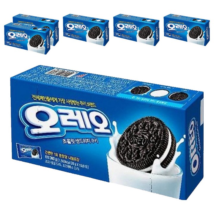 동서 오레오 화이트 샌드위치 쿠키, 300g, 6개