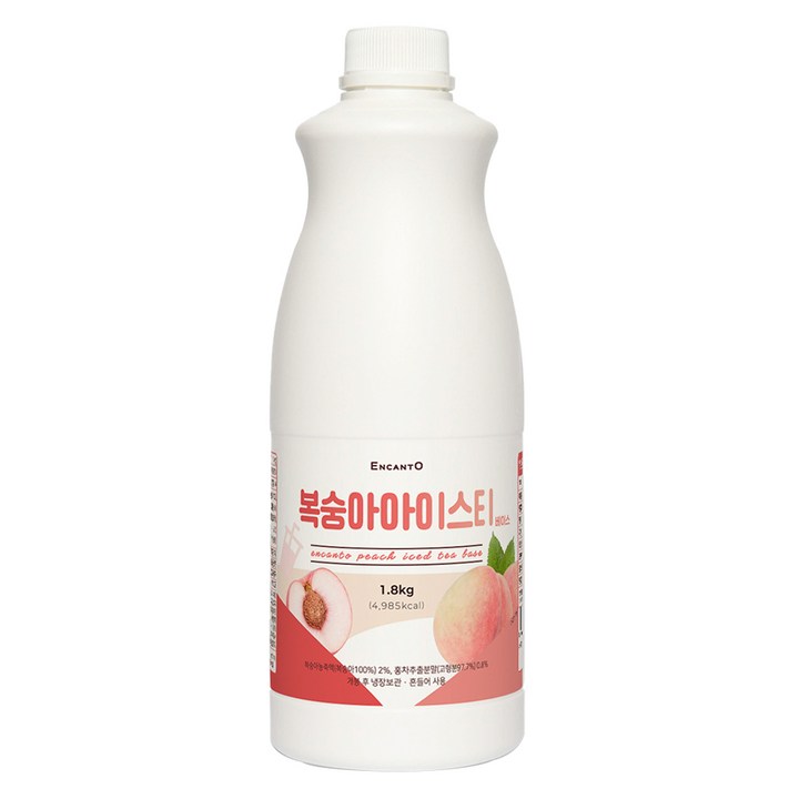 엔칸토 복숭아 아이스티 베이스, 1개, 1.8kg