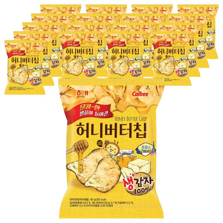 해태제과 허니버터칩, 60g, 18개