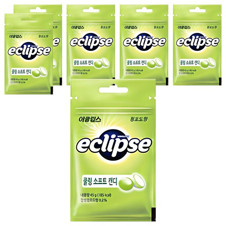이클립스 쿨링 소프트 캔디 청포도향, 45g, 6개