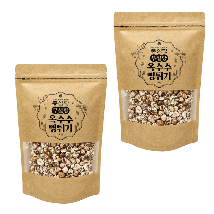 풍심당 국내산 옥수수 뻥튀기, 90g, 2개