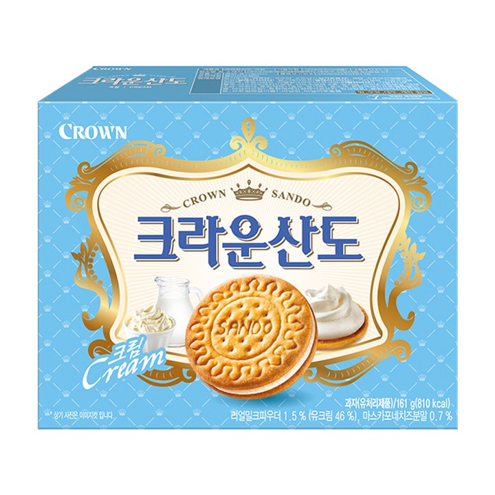크라운산도 크림, 161g, 1개