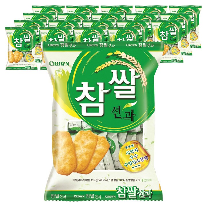 크라운 참쌀선과, 115g, 20개
