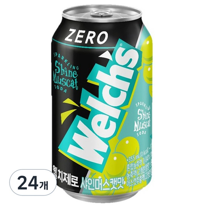 웰치스 제로 샤인머스캣맛, 24개, 355ml