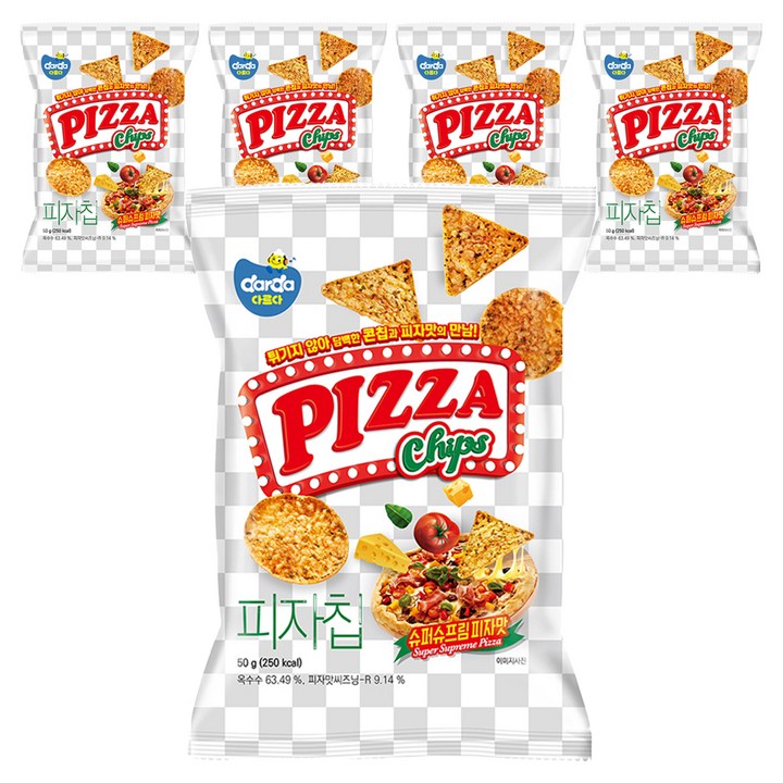 다르다 피자칩, 50g, 5개