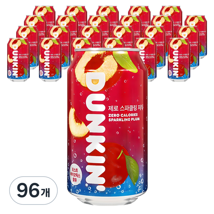 던킨도너츠 제로 스파클링 자두, 350ml, 96개