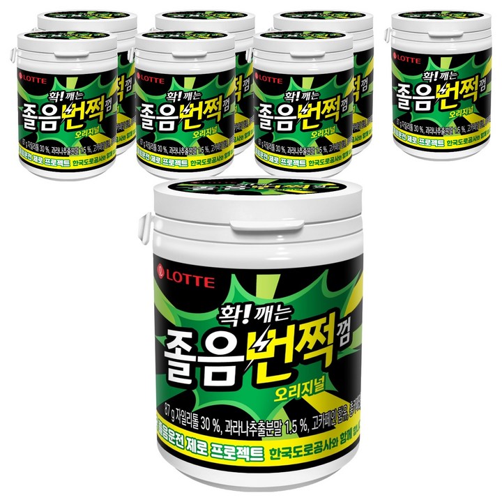 롯데웰푸드 졸음번쩍껌 오리지널, 87g, 8개