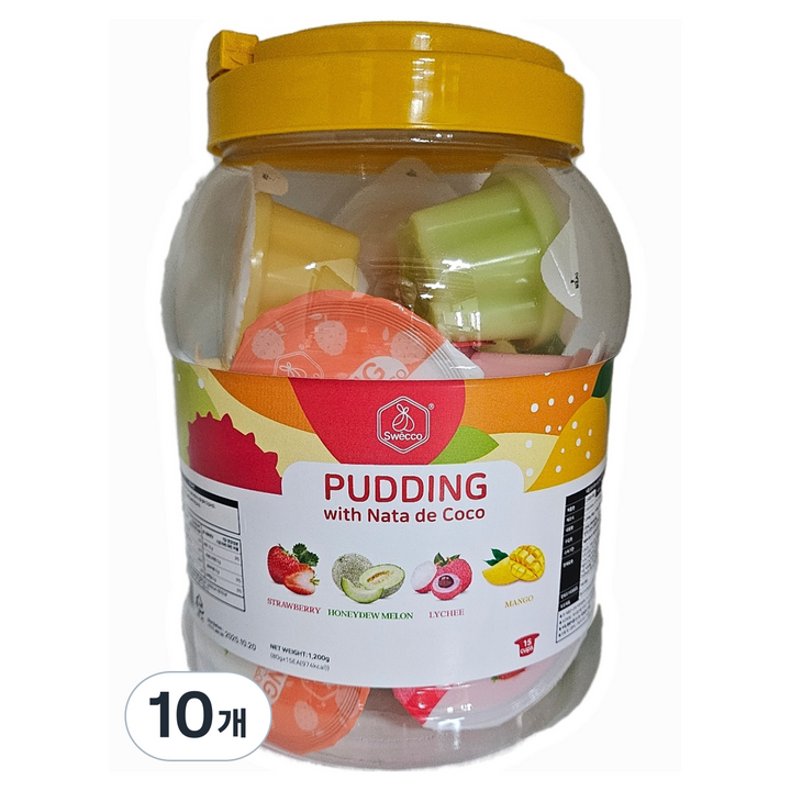 탱글탱글 스위코 푸딩 4가지맛 15개입, 10개, 1.2kg