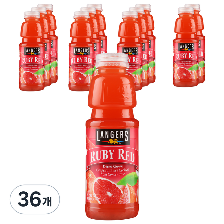 랭거스 루비레드 자몽 주스, 449ml, 36개