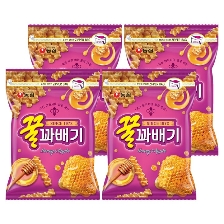 농심 꿀꽈배기, 300g, 4개