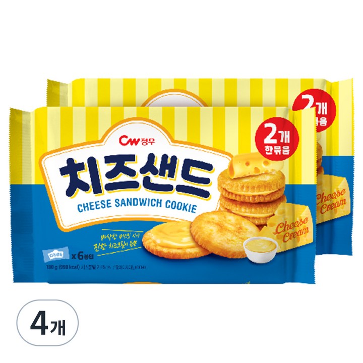 청우식품 치즈샌드, 4개, 180g