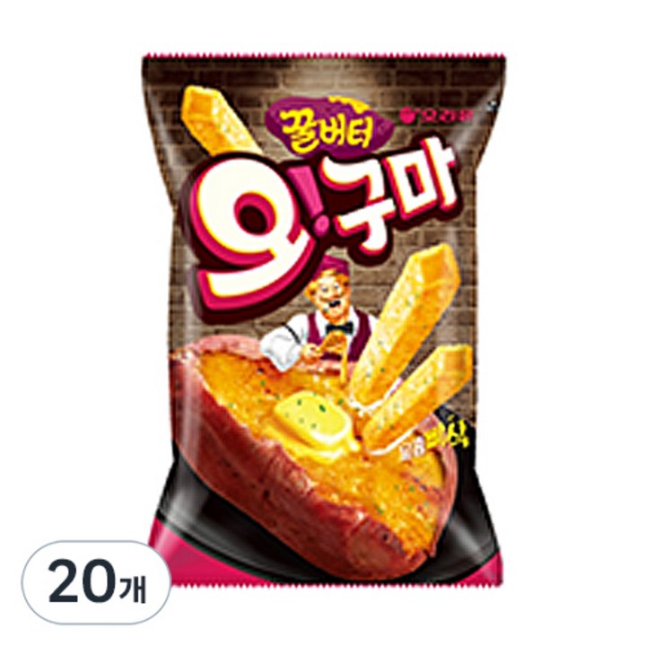 오리온 꿀버터 오 구마, 74g, 20개