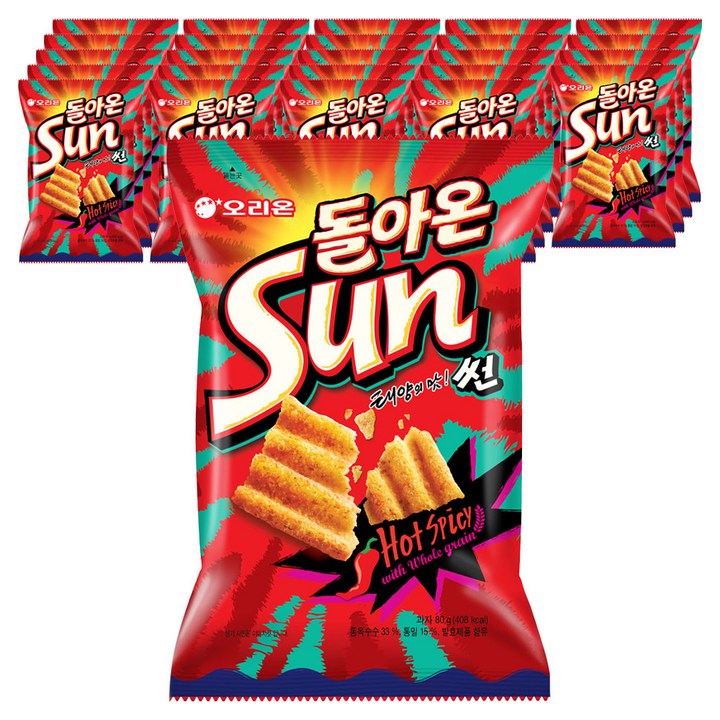 오리온 돌아온 썬 핫스파이시, 80g, 25개