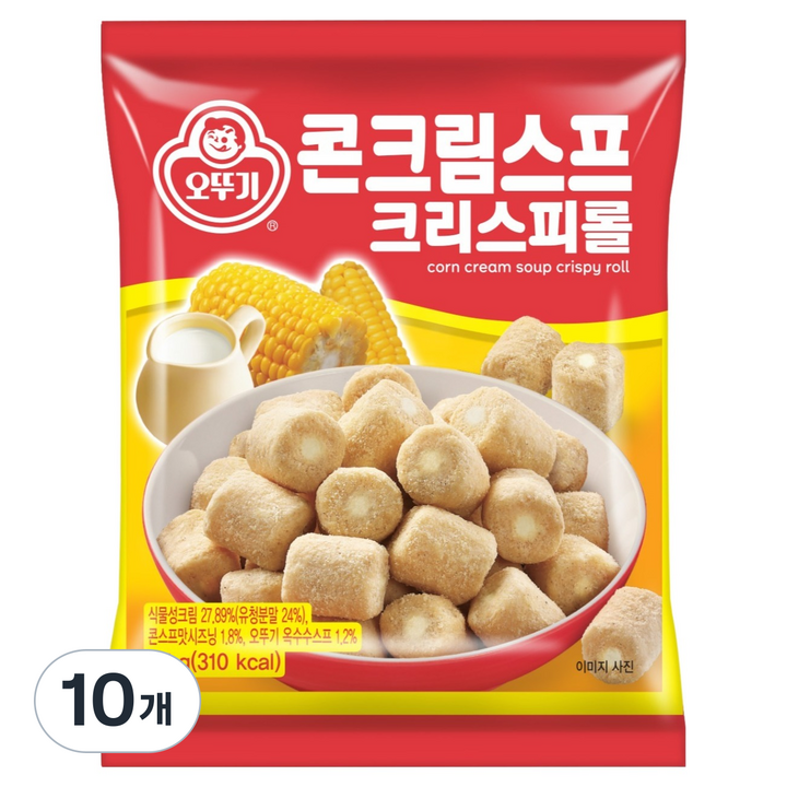 오뚜기 콘크림 스프 크리스피롤, 55g, 10개