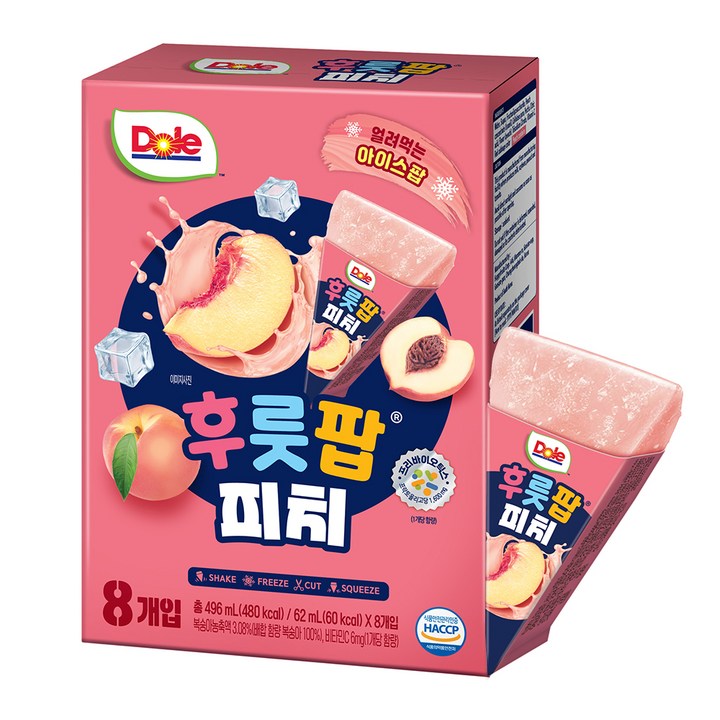 돌 후룻팝 피치 8p, 496ml, 1개