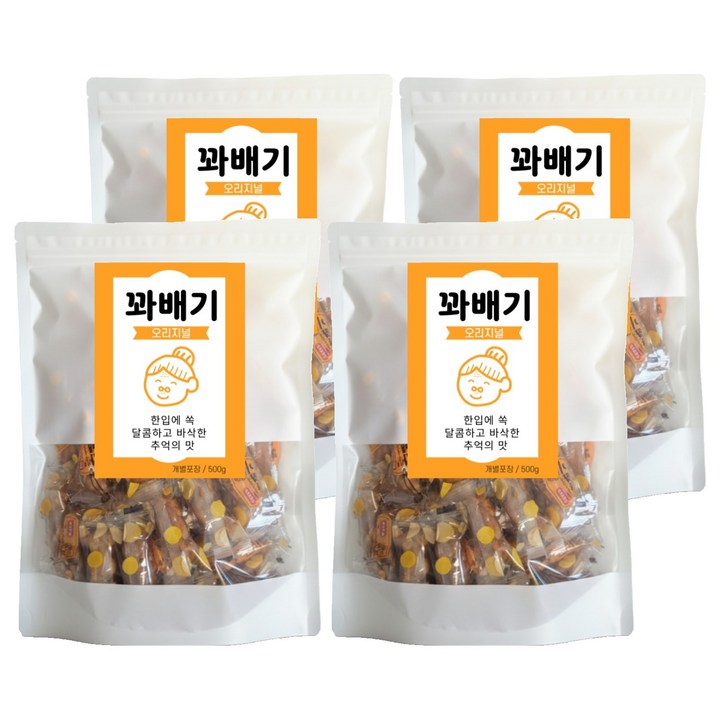 한달콤 미니 꽈배기 오리지널, 500g, 4개