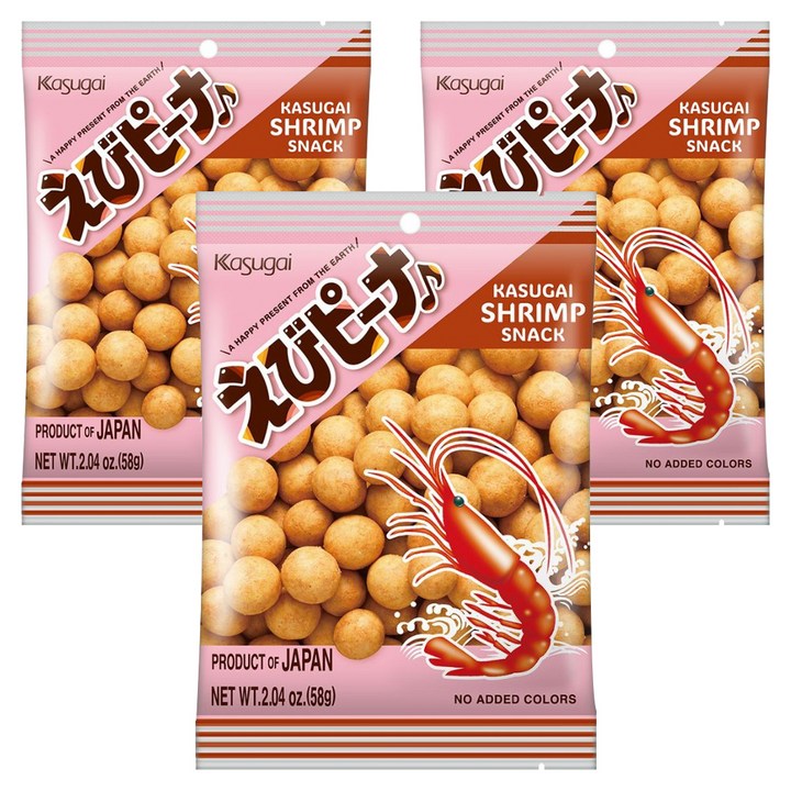 카수가이 에비 피넛 새우과자, 58g, 3개