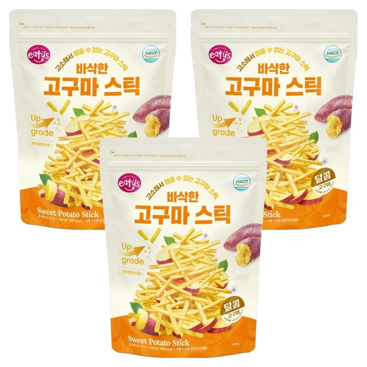 이더스 바삭한 고구마스틱, 3개, 300g