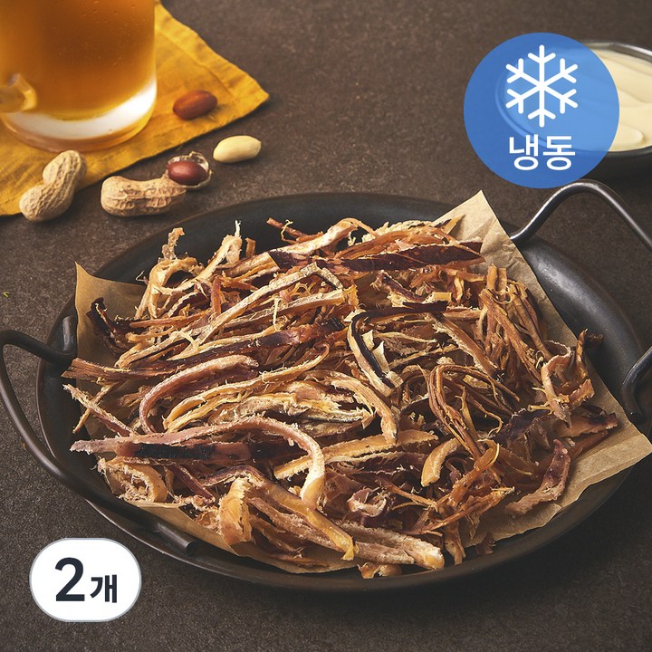 우리두리건어물 HACCP 맥반석오징어채, 500g, 2개