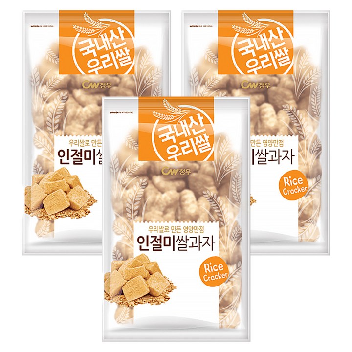 청우식품 인절미 쌀과자, 280g, 3개