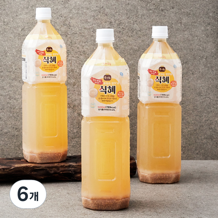 프레시오늘 신선냉장 맑은 엿기름 16시간 윤성순 장모님 식혜, 1.5L, 6개