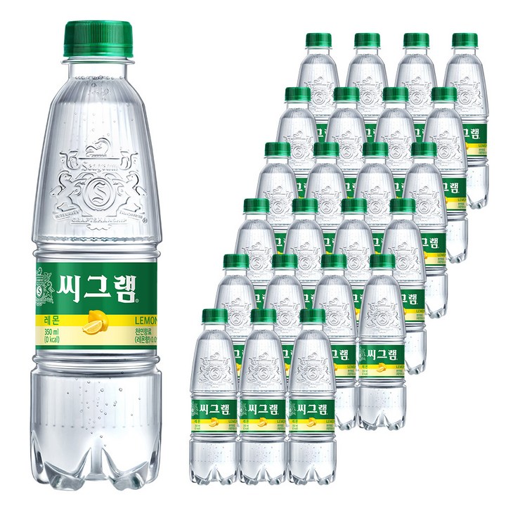 씨그램 레몬 탄산음료, 350ml, 24개