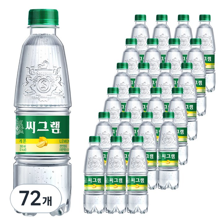 씨그램 레몬 탄산음료, 350ml, 72개