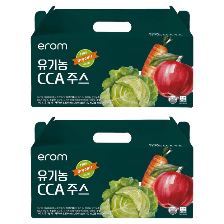이롬 유기농 CCA주스 20p, 140ml, 2박스