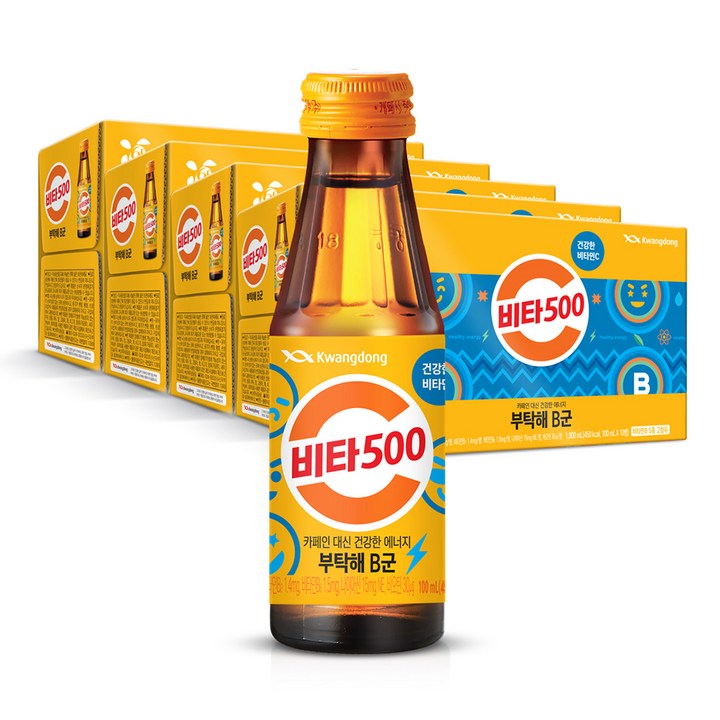 비타500 부탁해B군 비타민음료, 100ml, 50개