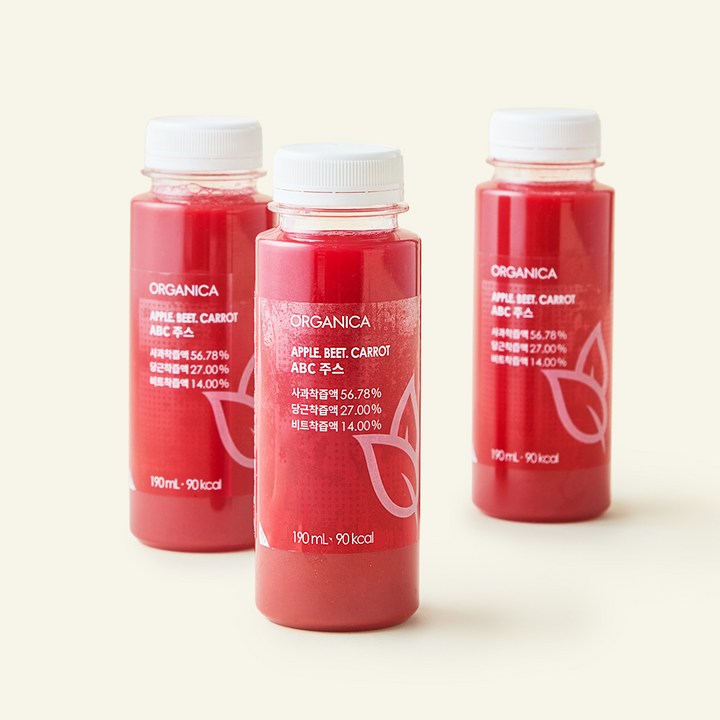 올가니카 ABC주스, 190ml, 3개
