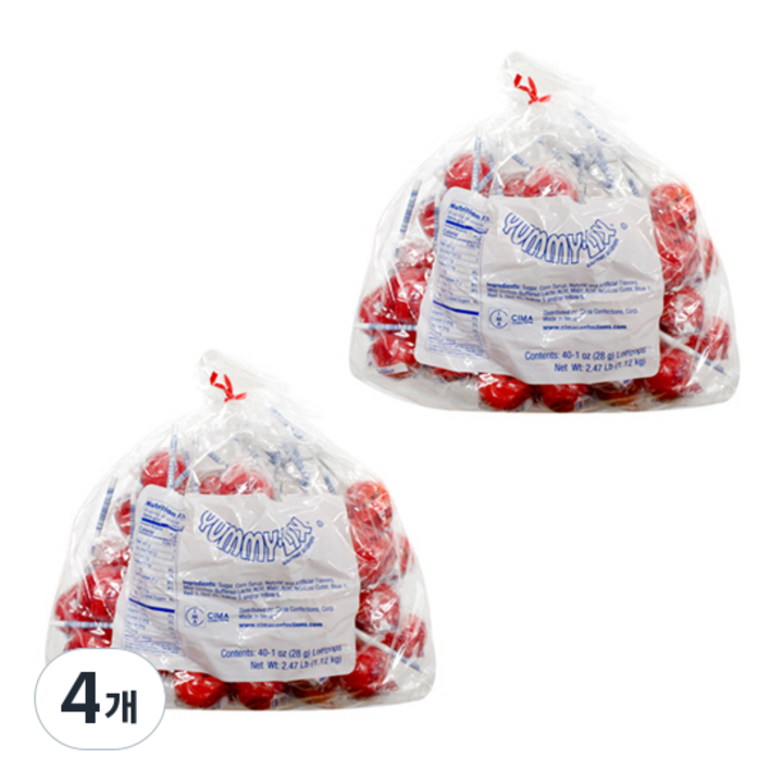 위니비니 야미릭스 롤리팝 딸기크림향 40p, 1.12kg, 4개