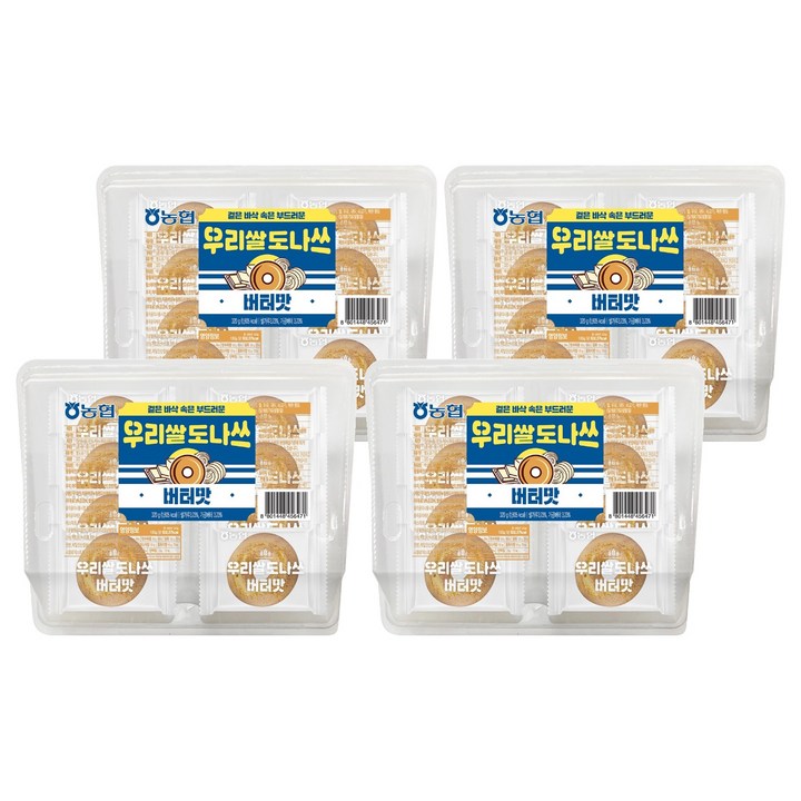 농협 우리쌀도나쓰 버터맛 8p, 320g, 4개