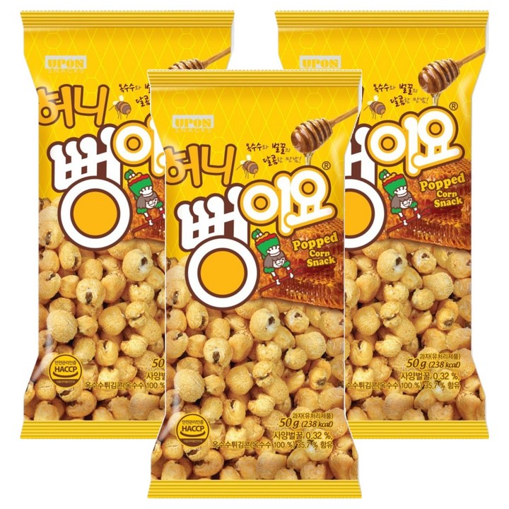 뻥이요 허니, 50g, 3개