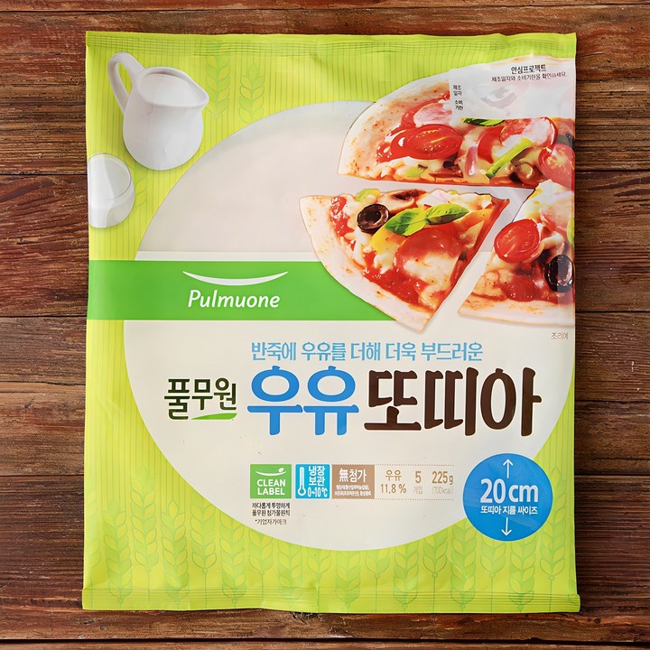 풀무원 우유또띠아 지름 20cm, 45g, 5개입, 1개