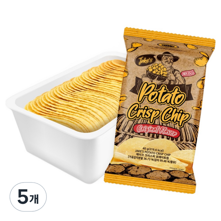 키즈웰 제이크 크리스피 포테이토칩, 5개, 40g