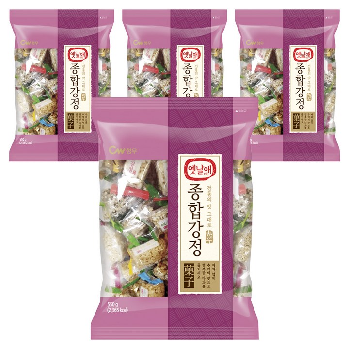 청우식품 옛날애 종합강정, 550g, 4개