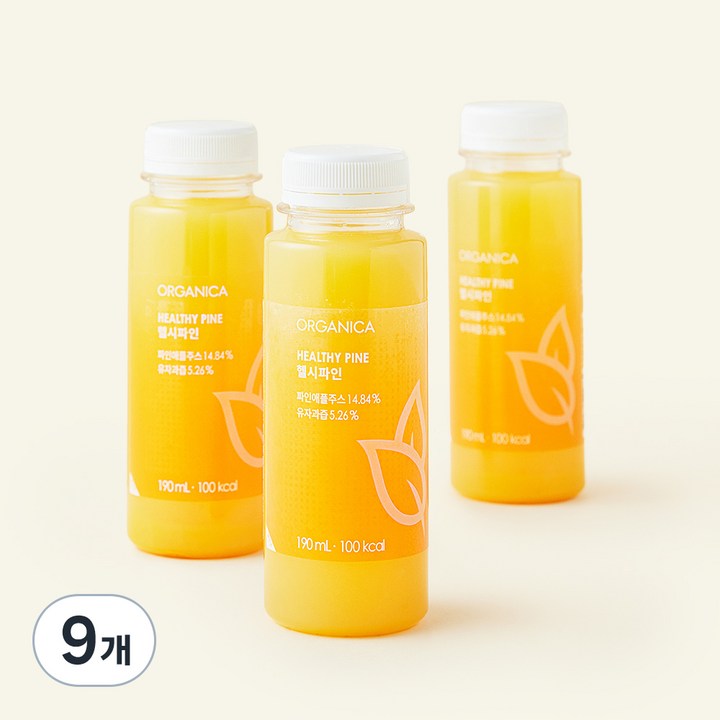 올가니카 헬시파인 과채주스, 190ml, 9개