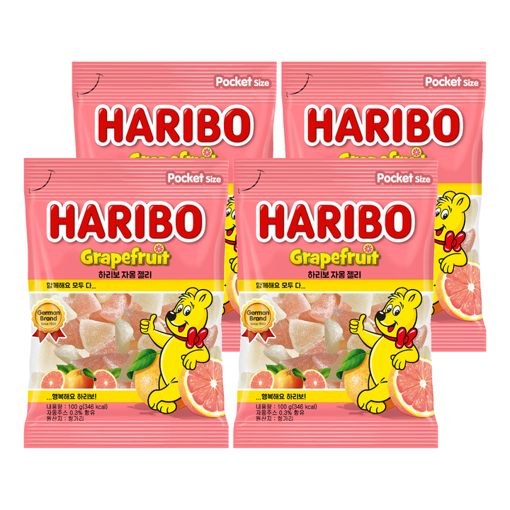 하리보 그레이프프루트 젤리, 100g, 4개